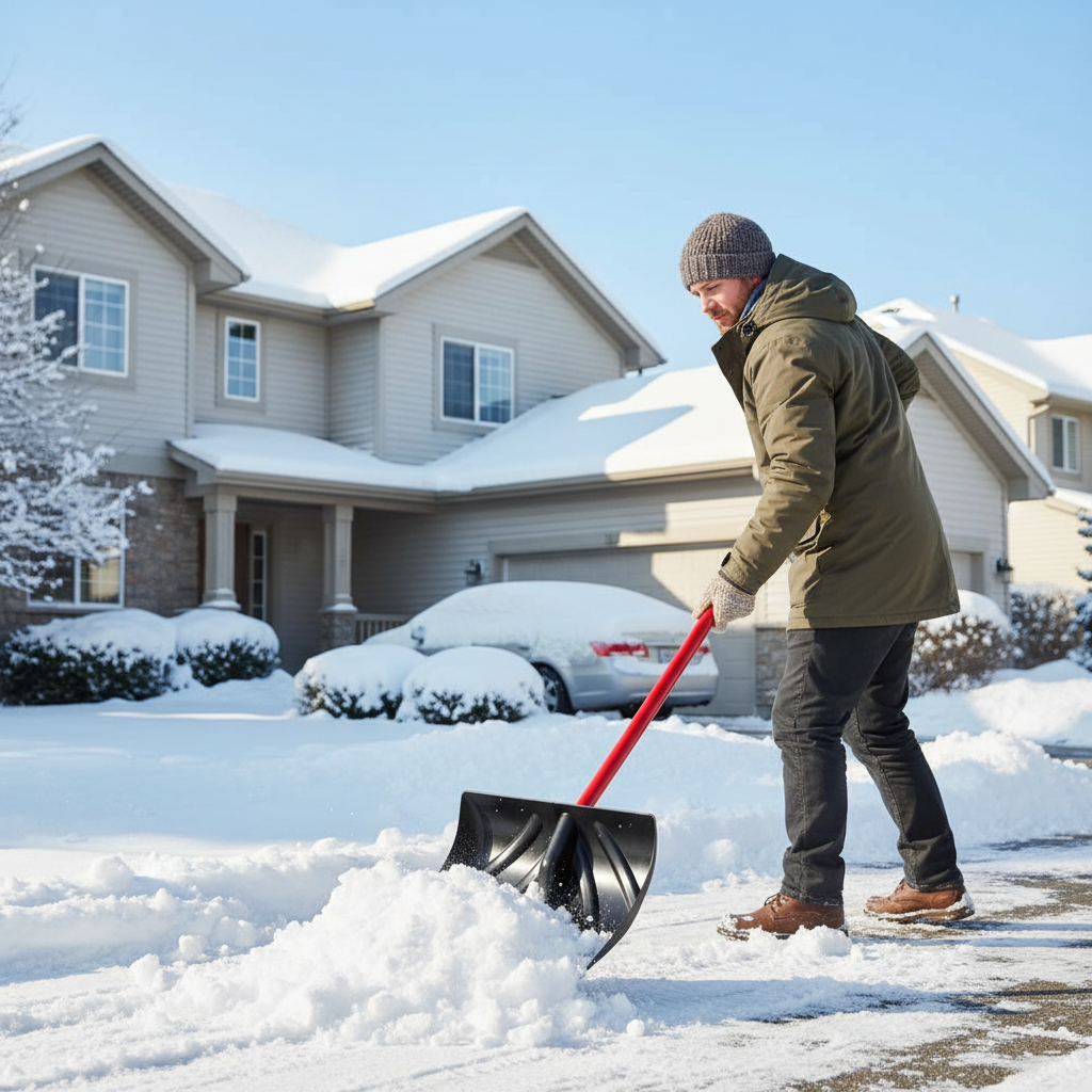 Heavy-Duty 52" Poly Snow Shovel