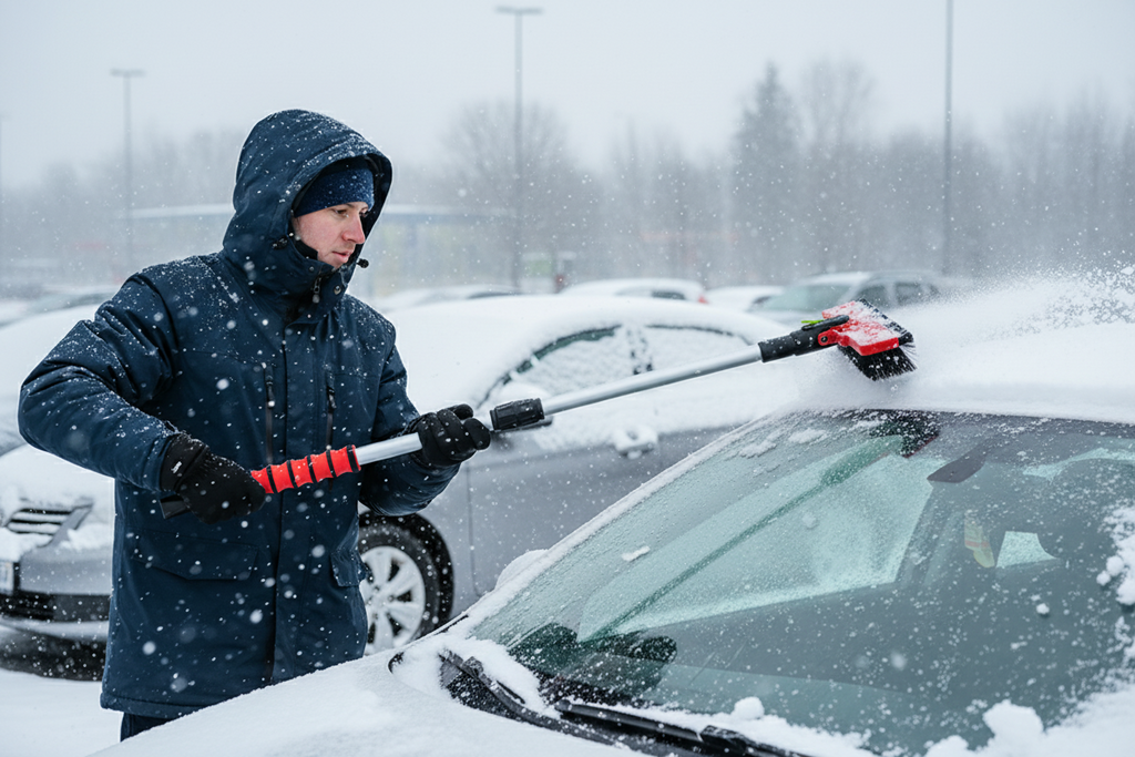 52-Inch Telescoping Snow Brush & Ice Scraper